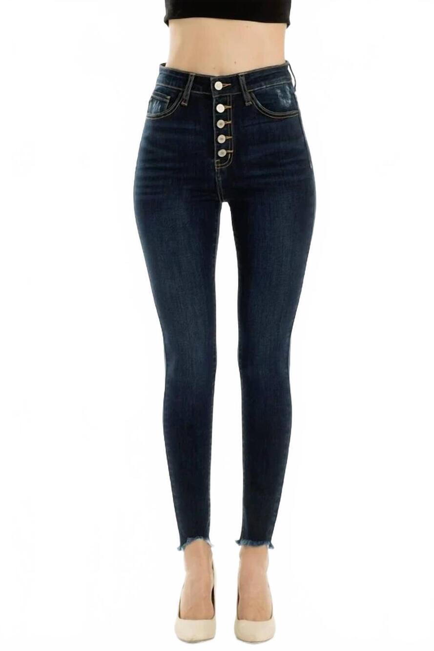 NEW KANCAN teresa high rise super skinny jeans in dark wash